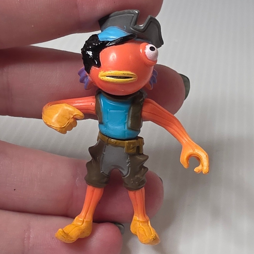 Fortnite Fishstick Pirate Action Figure 2" Orange Good Epic Games Toy Incomplete